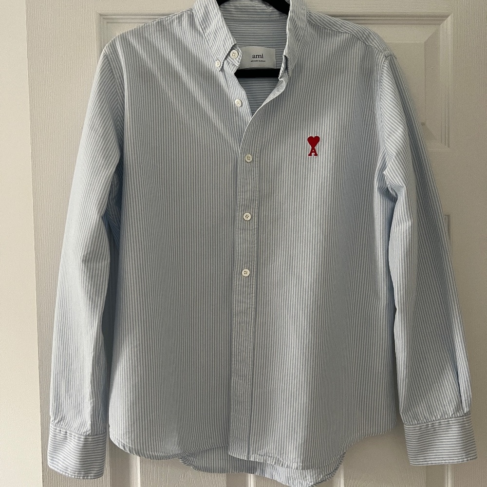 Ami stripped cotton shirt